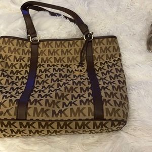 Michael Kors monogram brown tan bag